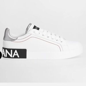 Authentic D&G Dolce& Gabbana Italy Portofino Sneakers  logo Sz40 White L…